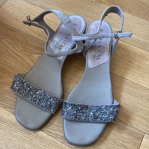 Hispanitas Sitara Silver Sandals, Sz 37